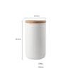 Kitchen Ceramic Wooden Lid Sealed Storage Jar