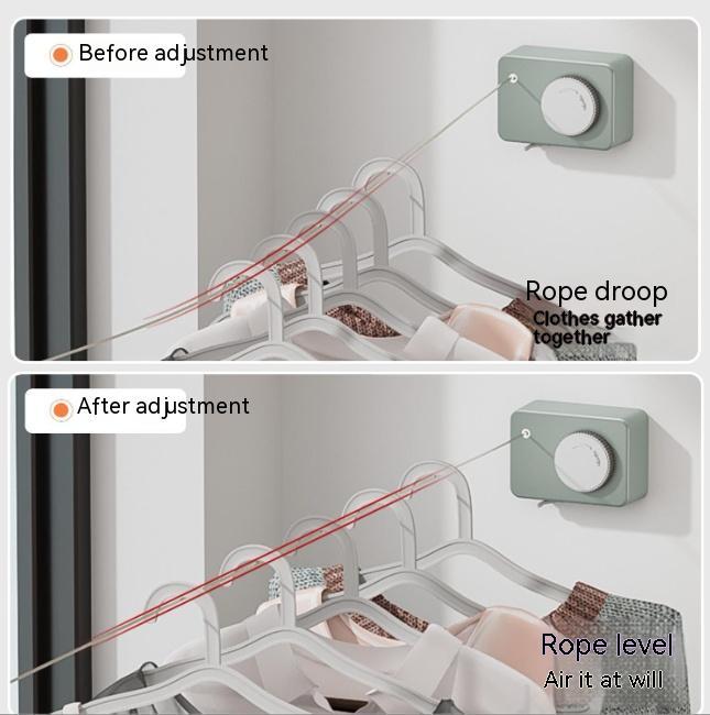 Invisible Retractable Clothesline Indoor Punch Free