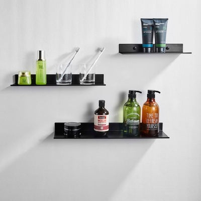 Black Non-Perforated Bathroom Shelf