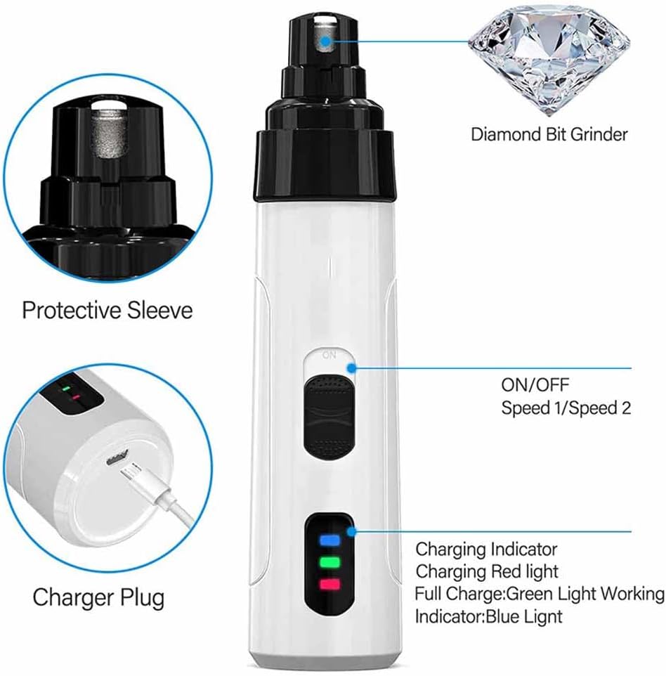 Electric Pet Nail Grinder with LED Light