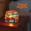 Stained Resin Stacked Books Lamp