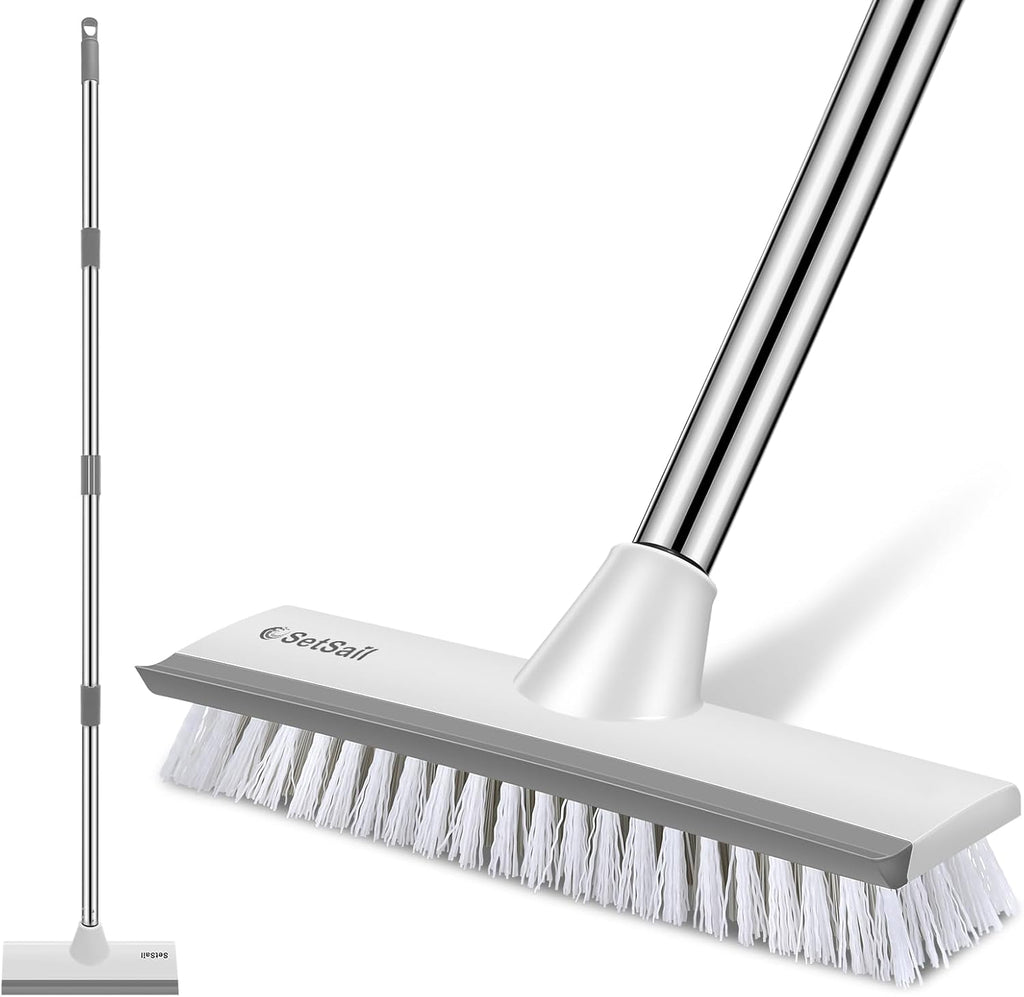 SetSail Floor Scrub Brush with Adjustable Long Handle