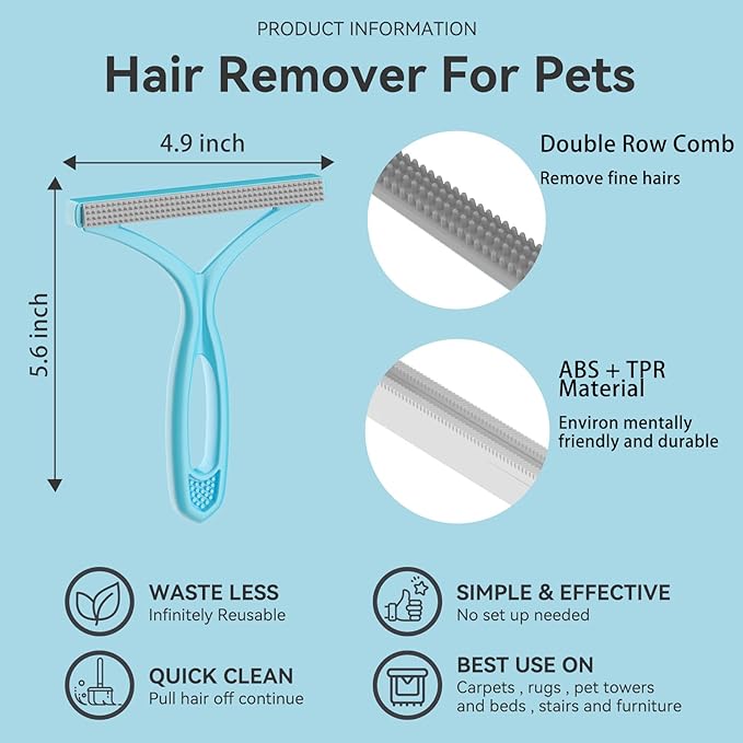 Pet Hair Remover Carpet Rake for Dog & Cat Hair – Furniture & Rugs