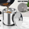 Jtshy Bacon Grease Container with Strainer – 1.3L
