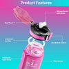 QLUR 32oz BPA Free LeakProof Water Bottle With Straw