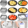 KEOUKE 3-Blade Vegetable Chopper with Container – White