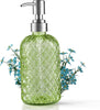 14oz Refillable Glass Soap Dispenser with Stainless Steel Pump