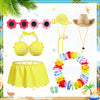 LipLopBest Summer Bikini Goose Outfit – 2 Sets for 23″ Porch Goose (Hawaiian Luau)
