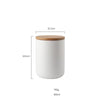 Kitchen Ceramic Wooden Lid Sealed Storage Jar