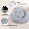 Hoewina Calming Donut Pet Bed – 20in (Light Grey)