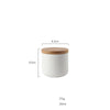Kitchen Ceramic Wooden Lid Sealed Storage Jar