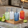 14oz Refillable Glass Soap Dispenser with Stainless Steel Pump