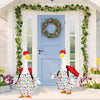 AZYM Back to School Porch Goose Outfit – 4-Piece Set for 23″ Yard Statue