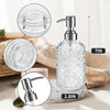 14oz Refillable Glass Soap Dispenser with Stainless Steel Pump