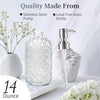 14oz Refillable Glass Soap Dispenser with Stainless Steel Pump