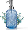 14oz Refillable Glass Soap Dispenser with Stainless Steel Pump