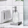 14oz Refillable Glass Soap Dispenser with Stainless Steel Pump