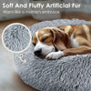 Hoewina Calming Donut Pet Bed – 20in (Light Grey)