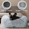 Hoewina Calming Donut Pet Bed – 20in (Light Grey)