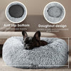 Hoewina Calming Donut Pet Bed – 20in (Light Grey)