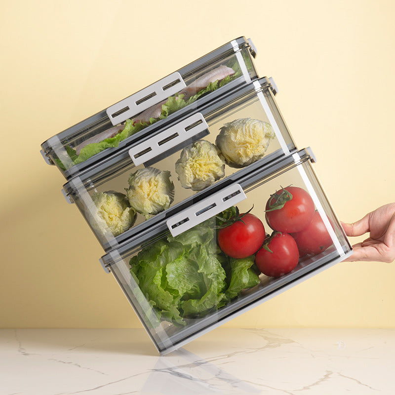 Refrigerator Transparent Food Grade PET Plastic Storage Box