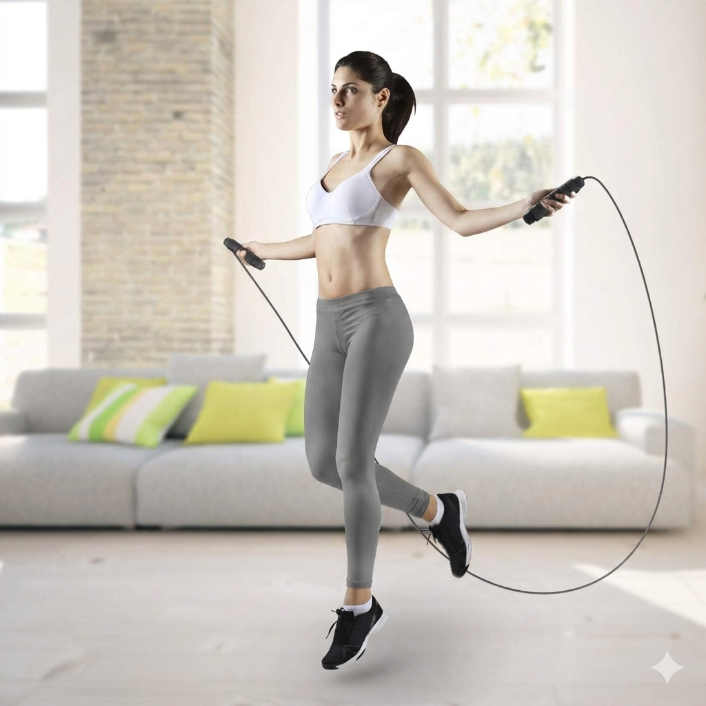 Adjustable Speed Jump Rope with Foam Handles Tangle Free