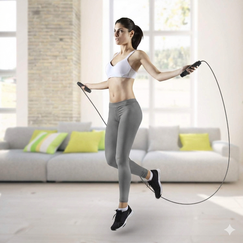 Adjustable Speed Jump Rope with Foam Handles Tangle Free