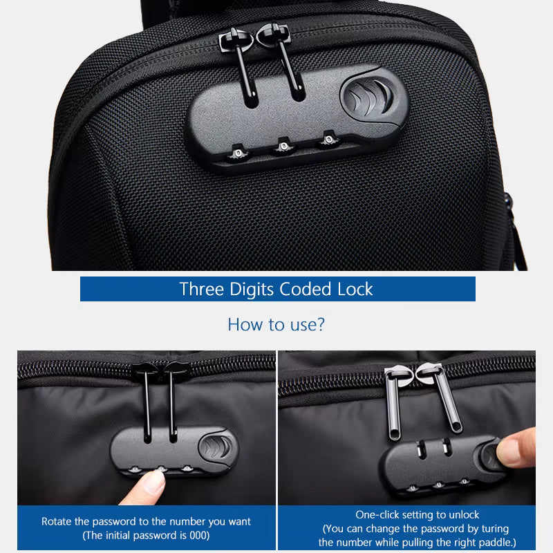 Anti-Theft Crossbody Bag with USB Charging Port