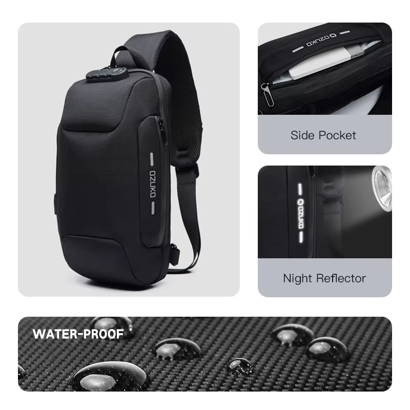 Anti-Theft Crossbody Bag with USB Charging Port