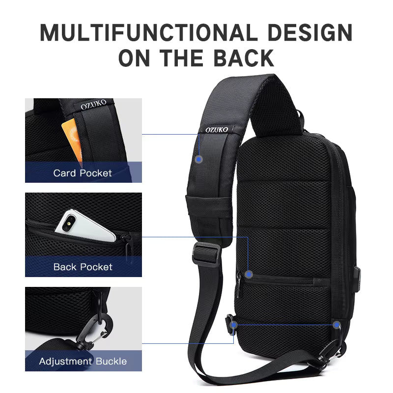Anti-Theft Crossbody Bag with USB Charging Port