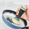 Pot Brush With Soap Dispenser For Dishes