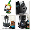 WOGOON Solar Garden Gnome Statue with Lantern & Welcome Sign