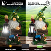 WOGOON Solar Garden Gnome Statue with Lantern & Welcome Sign